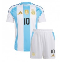 Argentinien Lionel Messi #10 Heimtrikotsatz Kinder Copa America 2024 Kurzarm (+ Kurze Hosen)